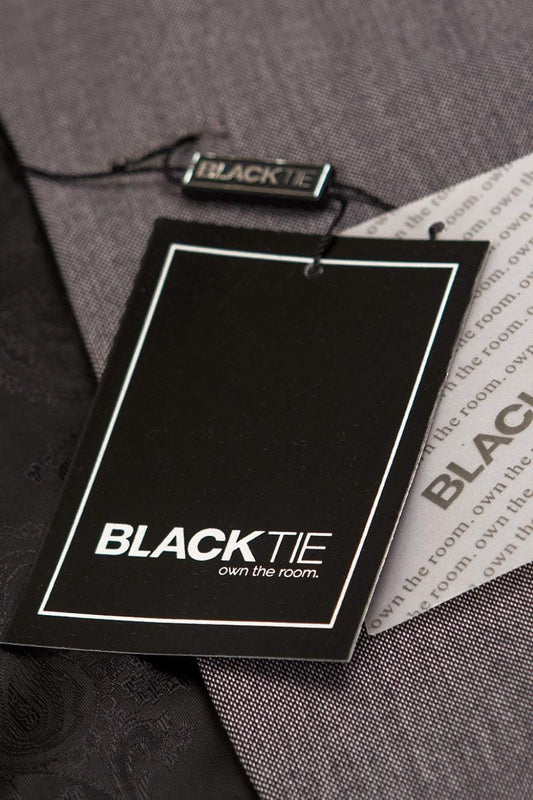 "Sebastian" Grey Pindot Tuxedo Jacket Shawl (Separates)