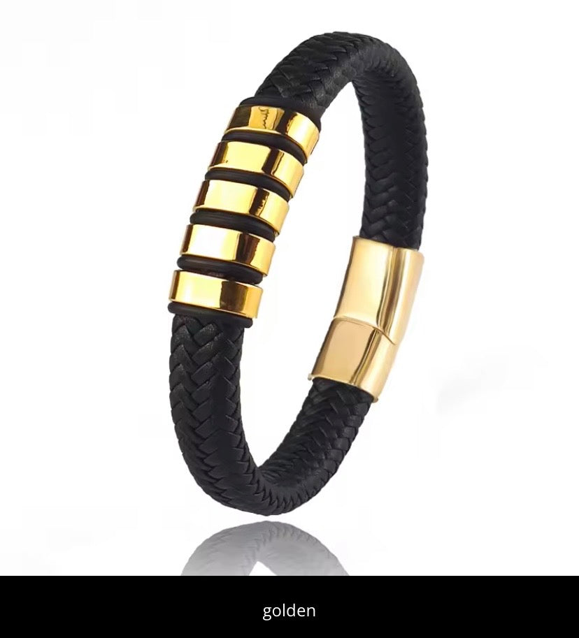 Bracelet cuir Mylo - Noir