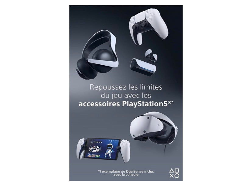 Playstation Sony, 5 Édition Standard, PS5 avec 1 Manette Sans Fil DualSense, Couleur : Blanche