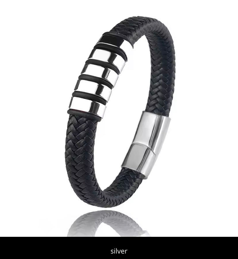 Bracelet cuir Mylo - Noir