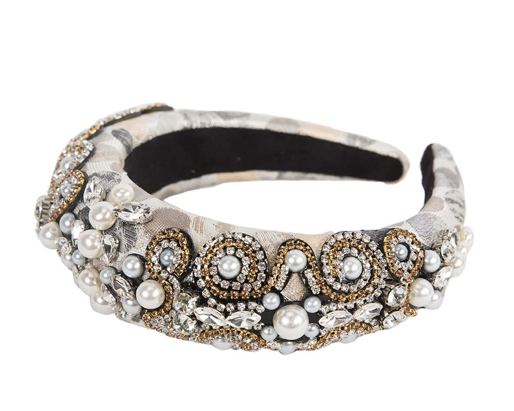 Silver fascinator headband