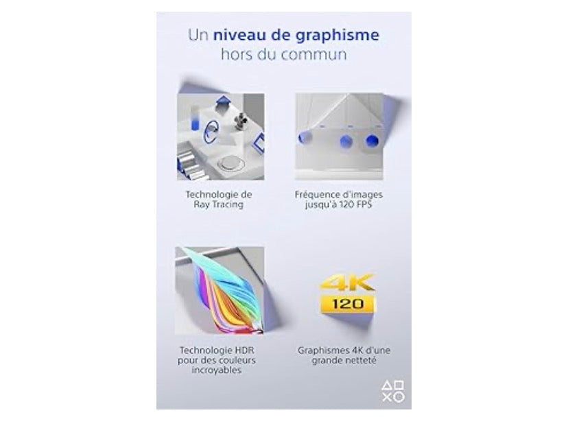 Playstation Sony, 5 Édition Standard, PS5 avec 1 Manette Sans Fil DualSense, Couleur : Blanche