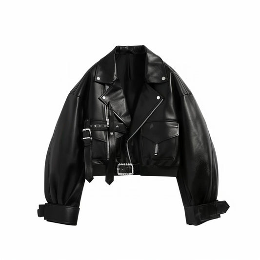 Veste en cuir pour femme